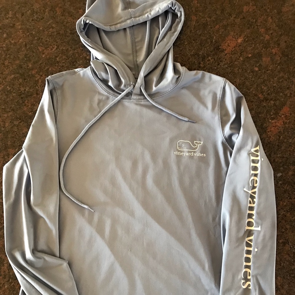 Vineyard Vines powder blue fitness hoodie